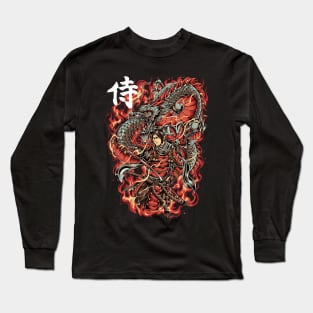 Dragon Samurai Long Sleeve T-Shirt